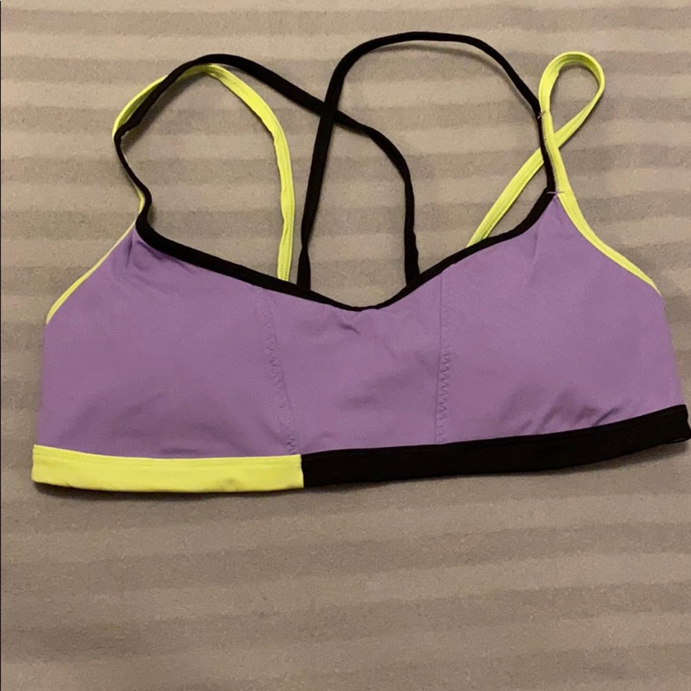 Purple sports bra